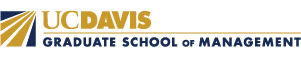 Logo for the UC Davis Graduate School of Management.